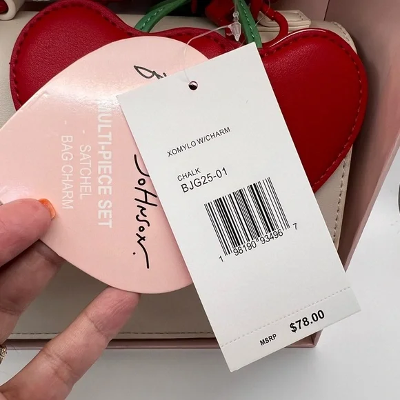 Betsey Johnson White and Red Cherry Mini Bag - Picture 4 of 5